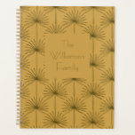 Agenda Nombre de la familia de arte de la línea botánica<br><div class="desc">Planner personalizado de plano botánico de la hoja del ventilador de boho</div>
