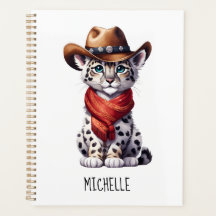 Nombre de Leopardo de la Nieve de Cowboy Cute
