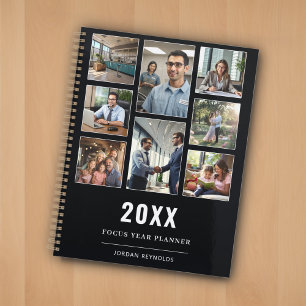 Agenda Nombre de plantilla de 8 Collages de fotos elegant