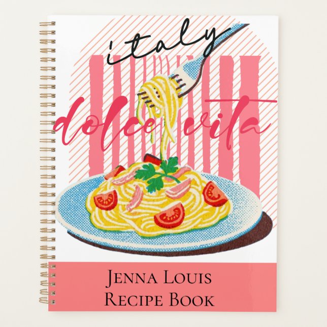 Agenda Nombre de Receta de Pasta (Anverso)