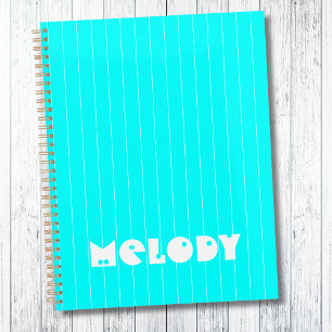 Agenda Nombre de tira vertical delgada blanca neón