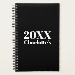 Agenda Nombre del año del personalizado blanco minimalist