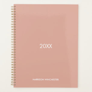 Agenda Nombre del año del personalizado rosa polvoriento