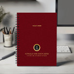 Agenda Nombre del logotipo de redondeo rojo cardinal<br><div class="desc">Manténgase organizado y eleve su imagen profesional con nuestro Personalizado Spiral Planner, que presenta un diseño de piel roja cardinal y refinado que combina sofisticación con funcionalidad. Un espacio cuadrado de personalizable en la cubierta le permite mostrar de forma prominente su logotipo de negocio sobre una textura dorada, mientras que...</div>