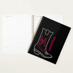 Agenda Nombre del Personalizable de arranque Neon Cowboy