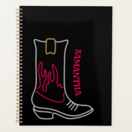Agenda Nombre del Personalizable de arranque Neon Cowboy