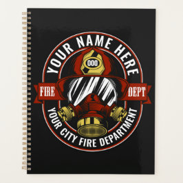 Agenda NOMBRE DEL personalizar Bombero Máscara Casco Resc