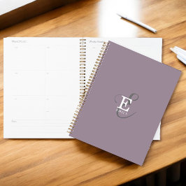 Agenda Nombre exclusivo de estilo y tipo de monograma púr
