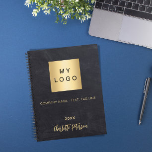 Agenda Nombre gris del logotipo de la empresa en el table