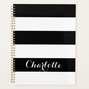 Agenda Nombre moderno de guión de personalizado rayado en