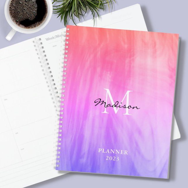 Agenda Nombre Monograma Rosa (Subido por el creador)