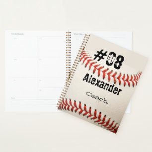 Agenda Nombre Número Posición Personalizado Béisbol Blanc