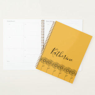 Agenda Nombre personalizado April daisy Birth Flower