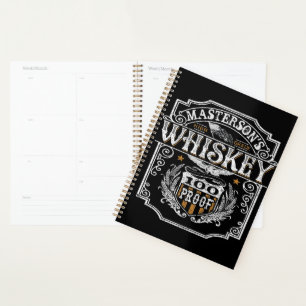 Agenda NOMBRE personalizado Bar de cervecería Old West Wh