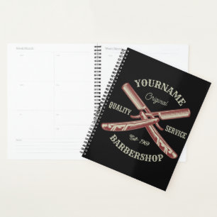 Agenda NOMBRE personalizado Barber Straight Razor Barbers