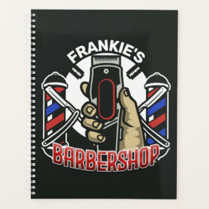 Agenda NOMBRE personalizado Barbería de retro de barbería