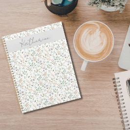 Agenda Nombre personalizado Boho Flor silvestre personali