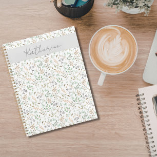 Agenda Nombre personalizado Boho Flor silvestre personali