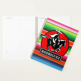 Agenda NOMBRE Personalizado Carro Caballo Serape Español
