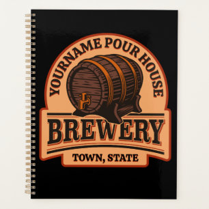 Agenda NOMBRE personalizado Cervecería de carne de roble