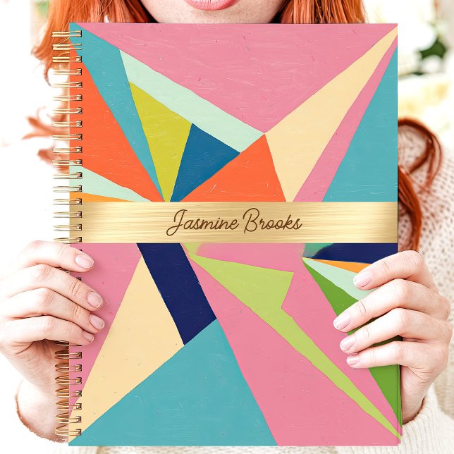 Agenda Nombre personalizado de abstracto geométrico color (Subido por el creador)