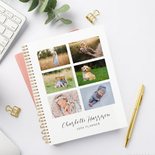 Agenda Nombre personalizado de Collage de fotos de famili