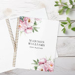 Agenda Nombre personalizado de color de agua moderna flor<br><div class="desc">Crea tu propio planificador personalizado con diseño floral de nombre y acuarela</div>