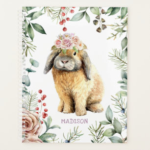 Agenda Nombre personalizado de Conejo de Conejo de Conejo