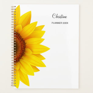 Agenda Nombre personalizado de girasol 2025