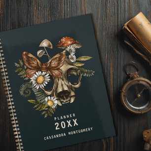 Agenda Nombre personalizado de hongo de hongo vintage gót