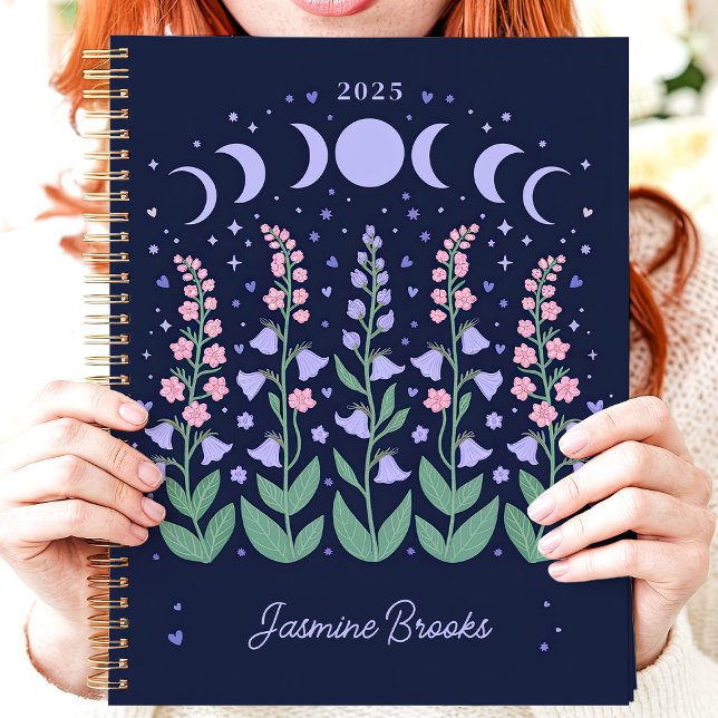 Agenda Nombre personalizado de Moonlit Phase Garden 2025 (Subido por el creador)