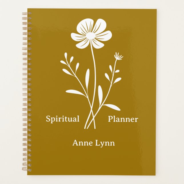 Agenda Nombre personalizado de oro Espiritual (Anverso)