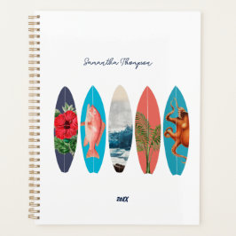Agenda Nombre personalizado del patrón de tablas de surf 