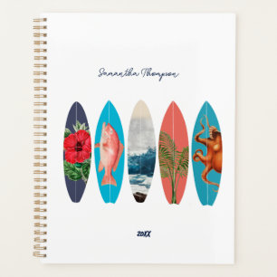 Agenda Nombre personalizado del patrón de tablas de surf 