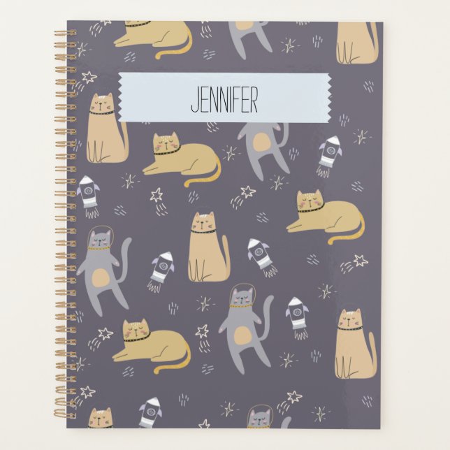 Agenda Nombre personalizado del patrón sin soldadura de g (Anverso)
