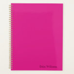 Agenda Nombre personalizado Doll Pink<br><div class="desc">Un planificador de muñecas rosa muy lindo y sólido. Nombre del personalizable. ¡Perfecto para el trabajo,  la escuela o el hogar! Los productos de coordinación se pueden encontrar en mi tienda bajo la colección Doll.</div>