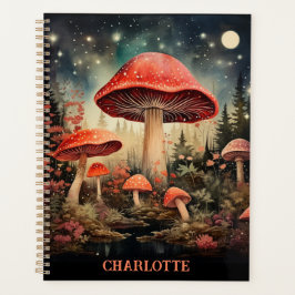 Agenda Nombre personalizado encantando el hongo mágico de