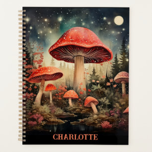 Agenda Nombre personalizado encantando el hongo mágico de
