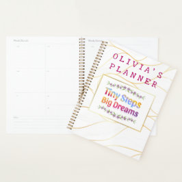 Agenda Nombre personalizado floral colorido y lindo