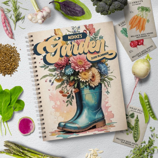 Agenda Nombre Personalizado Floral Watercolor Garden (Subido por el creador)