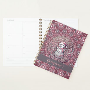 Agenda Nombre personalizado lindo Manala singulares rosad