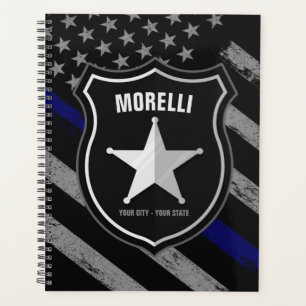 Agenda NOMBRE Personalizado Oficial de Policía Sheriff Co