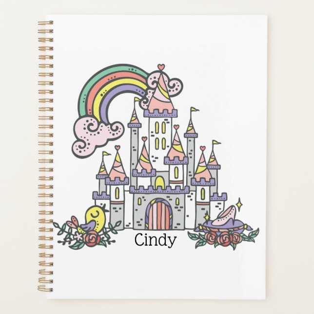 Agenda Nombre personalizado Princess Castle (Anverso)