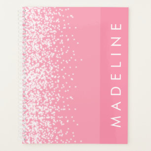 Agenda Nombre personalizado simple de la aguja rosa de Ru