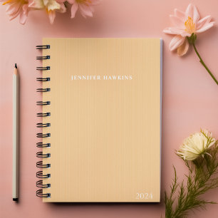Agenda Nombre personalizado Texto inicial beige 2024 sema