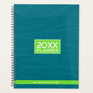 Agenda Nombre personalizado verde de moda
