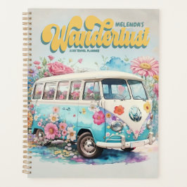 Agenda Nombre personalizado Viaje en autobús de Wanderlus