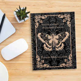 Agenda Nombre personalizado vintage Black Gothic Ornate M