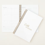 Agenda Nombre simple y elegante moderno<br><div class="desc">Moderno y profesional planificador de negocios de oro falso con un diseño sencillo y mínimo con tu nombre en un guión elegante y un tipo de letra sans serif contemporáneo.</div>