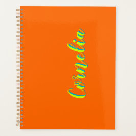 Agenda Nombre verde de primavera 3D amarillo limón | Nara